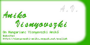 aniko visnyovszki business card